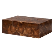 bali & pari Eldora Teak Wood Coffee Table - Handcrafted Live-Edge Accent Table, Low Profile Design for Living Room
